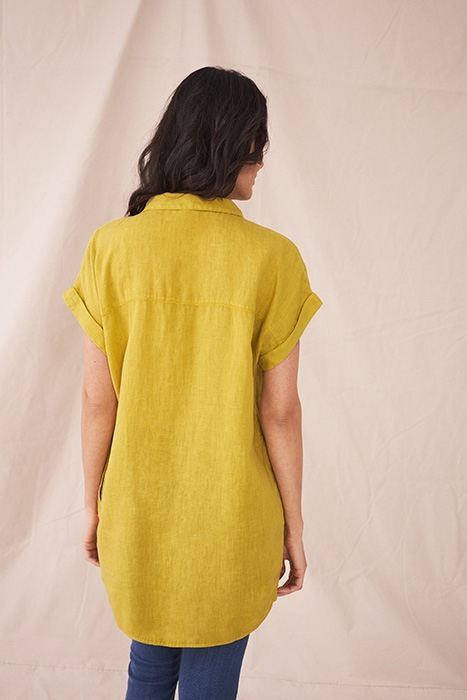 BANTU LINEN TUNIC MID CHARTREUSE 3