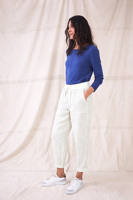 EFFIE LINEN TROUSER IVORY 2