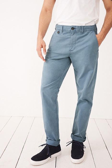 SUTTON ORGANIC CHINO TROUSER MID BLUE 2