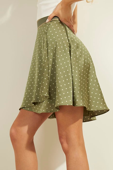 ADRIANA SKIRT SMALL DOTS OLIVE SAG 5