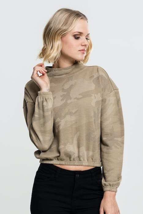 LADIES CAMO TURTLENECK CREW SAND CAMO 2
