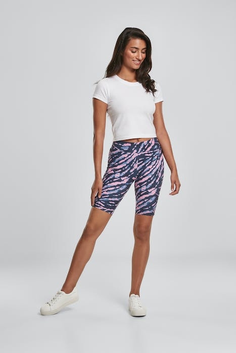 LADIES TIE DYE CYCLING SHORTS DARKSHADOW/PINK 4