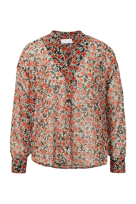 BLOUSE V NECK PRINTED BLACK 1