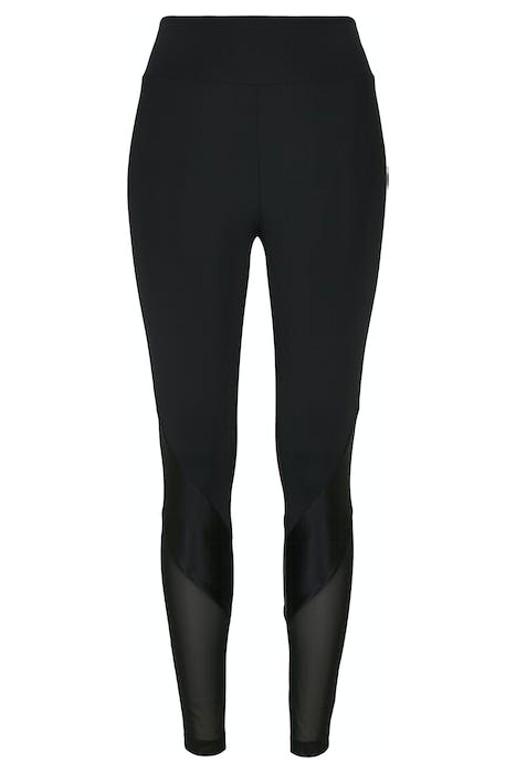 LADIES HIGHWAIST MIXED TECH LEGGINGS BLACK/BLACK 1