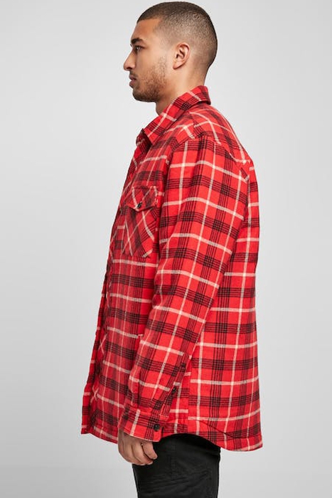 PLAID QUILTED SHIRT JACKET RED/BLACK 6