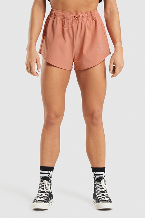 GYMSHARK KK FIT WOVEN SHORTS - EARTH ORANGE 1
