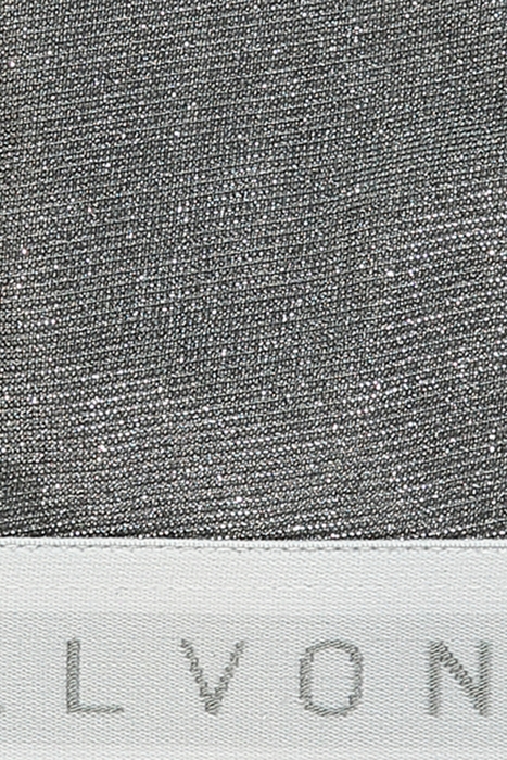 WOMAN'S GLITTER TOP SILVER WITH LOGO TAPE SILVER 3