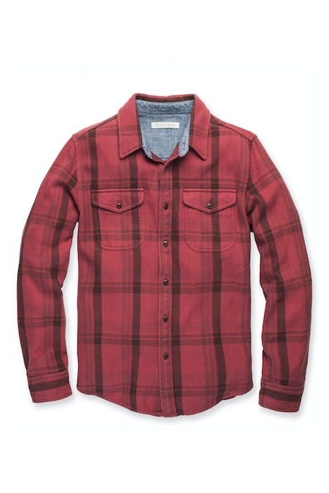 BLANKET SHIRT DUSTY RED CUSCO PLAID 5