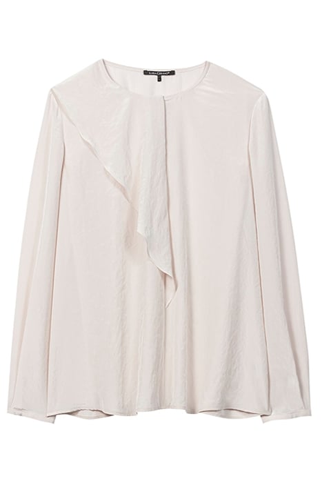 BLOUSE WITH FRILL DETAIL PANNA COTTA 5