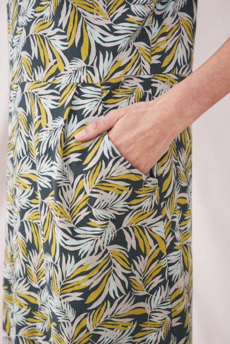 RUBY COTTON JERSEY DRESS GREY PRINT 2