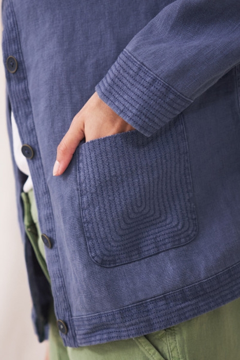 GRACE LINEN JACKET BLUE 2
