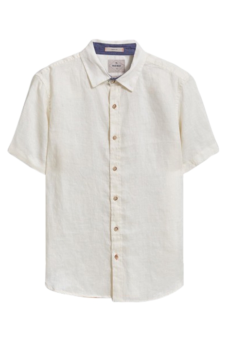 PEMBROKE SS LINEN SHIRT NATURAL WHITE 1