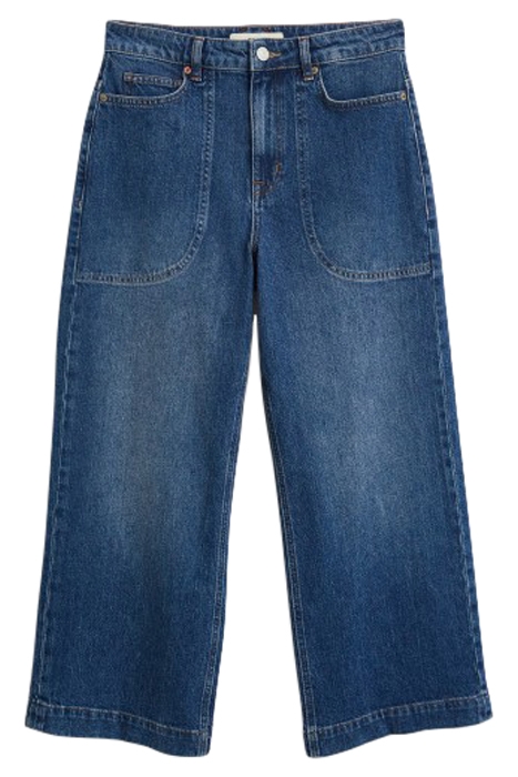 TIA WIDE LEG CROPPED JEAN MID DENIM 1