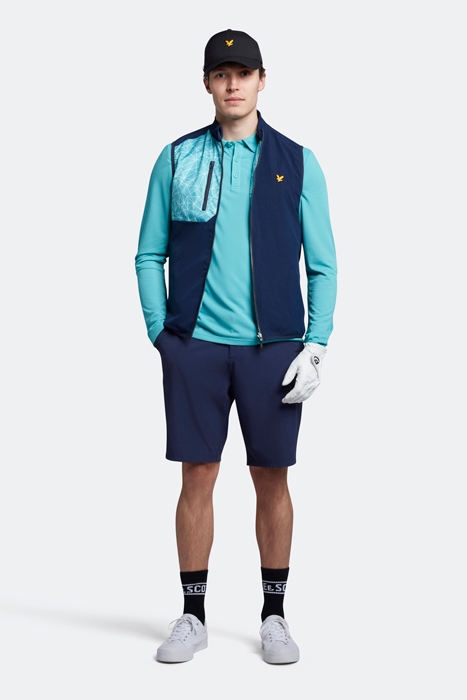 LONG SLEEVE LIGHT POLO SHIRT RETRO BLUE 3