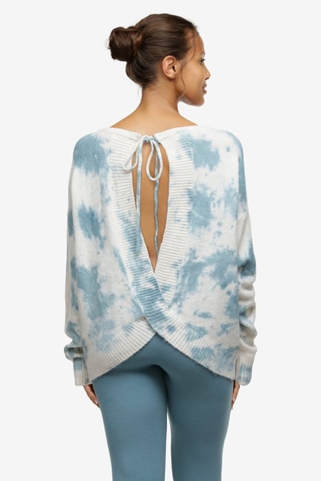 LW OVER HOODIE/SWEATER ELIN LOUNGE KNIT BLUE TIE AND DYE 3