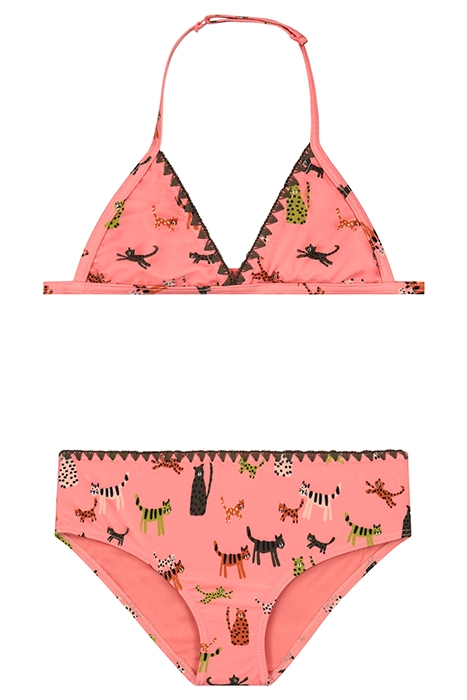 GIRLS LILY BIKINI SET WILDCATS STRAWBERRY PINK 1