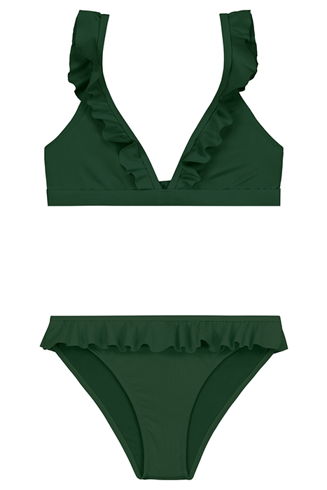 GIRLS BELLA BIKINI SET HUNTER GREEN 1