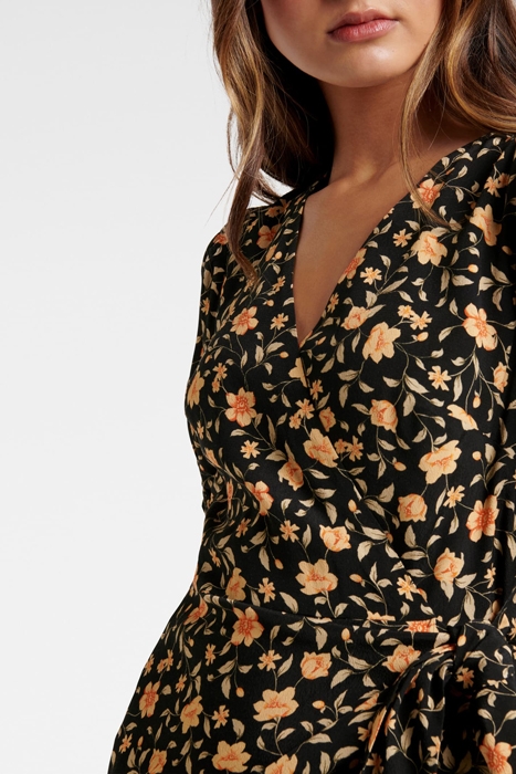 HALLIE SARONG MIDI DRESS LARGE BURNLEY DITSY 4