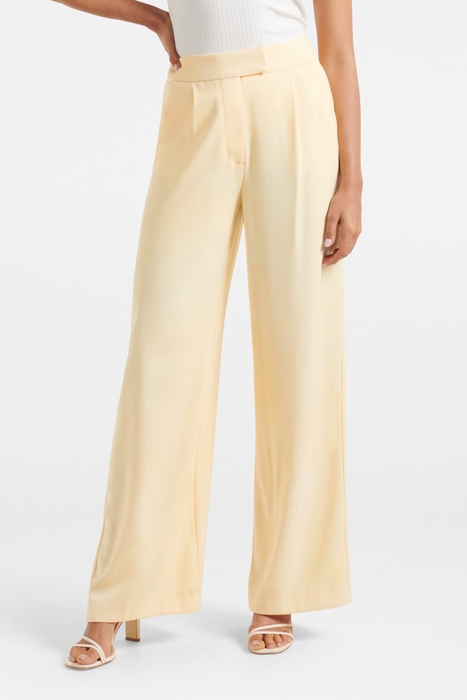 NYLAH HIGH WAISTED WIDE LEG PANTS LIGHT BUTTERCREAM 1
