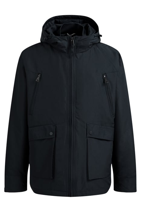 HEREN KORTE PARKA MET CAPUCHON BLACK 1