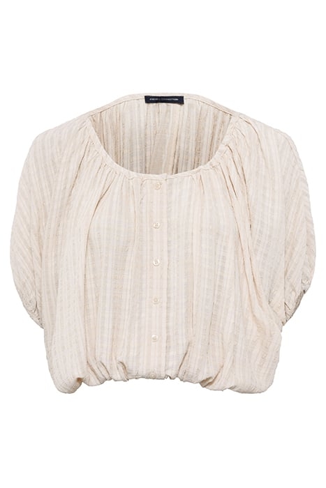 ARTEMAS BRODERIE SCOOP NECK TOP SAND DOLLAR 3