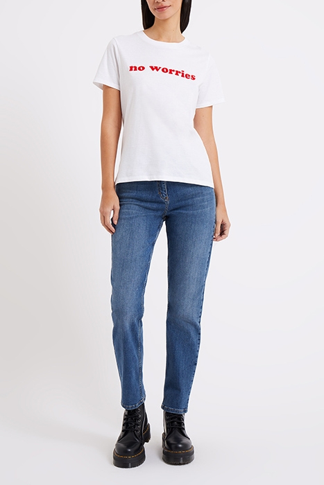 NO WORRIES TEE WHITE 3