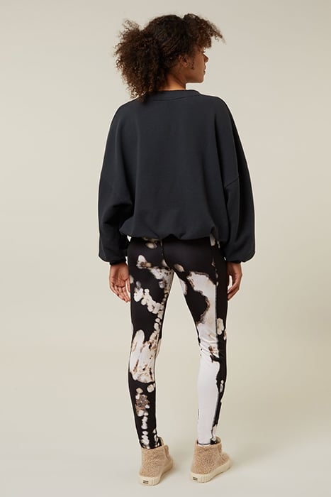 YOGA LEGGINGS BLEACH DYE ALMOST BLACK 3