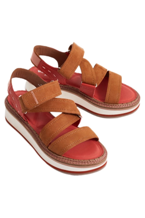 SPORTY LEATHER FLATFORM RED 2