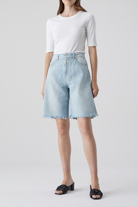 STRAIGHT LEG SHORTS MID BLUE 4