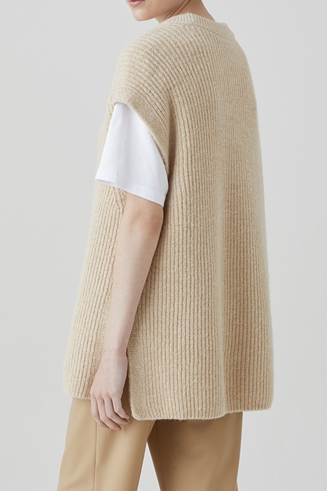 CREW NECK TABARD KNITS ECRU 2