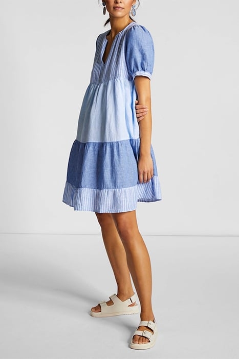 LINEN DRESS AMALFI BLUE 2