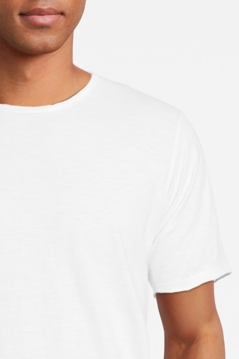 BASIC ROUND NECK TEE SLUB JERSEY WHITE 5