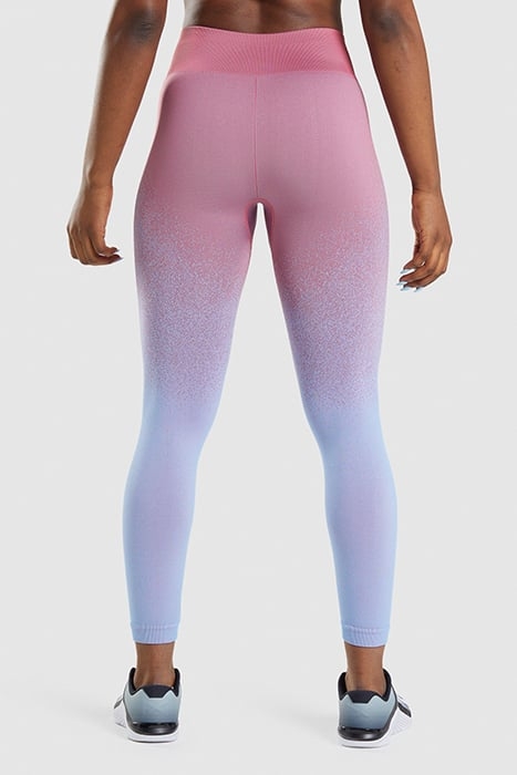 GYMSHARK ADAPT OMBRE SEAMLESS LEGGINGS ROSE PINK/LIGHT BLUE 2