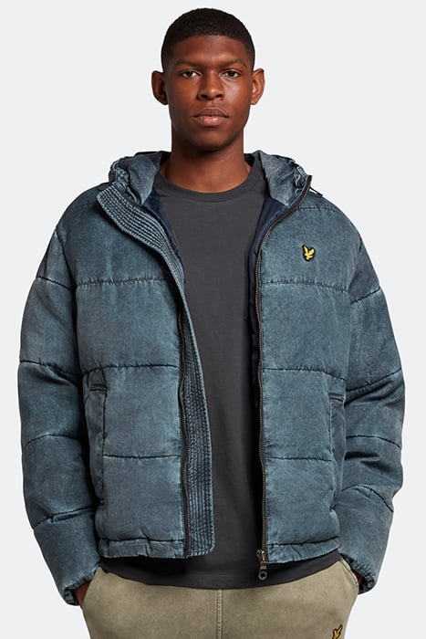 WASHED WADDED JACKET DARK NAVY 1