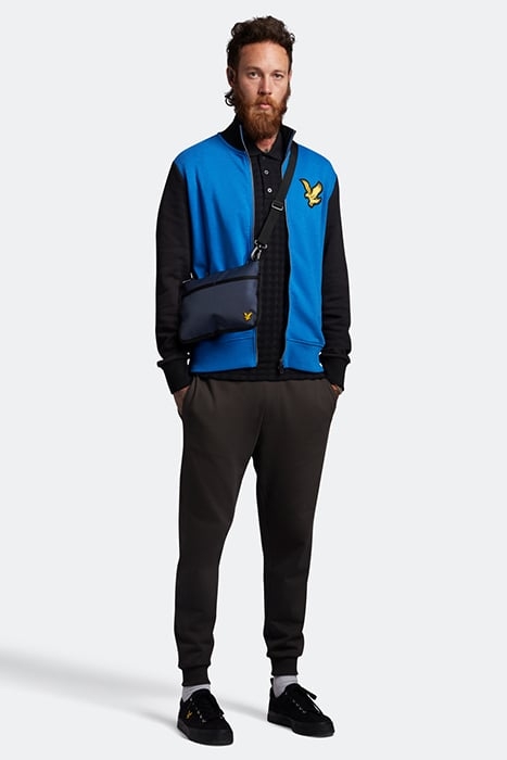 BLOCK MARL TRACK TOP BRIGHT BLUE MARL/JET BLACK 3