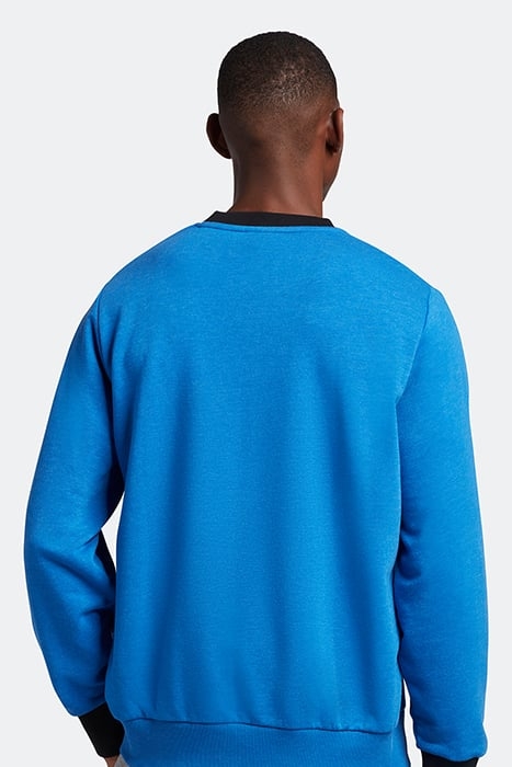 BLOCK MARL SWEATSHIRT BRIGHT BLUE MARL/JET BLACK 2