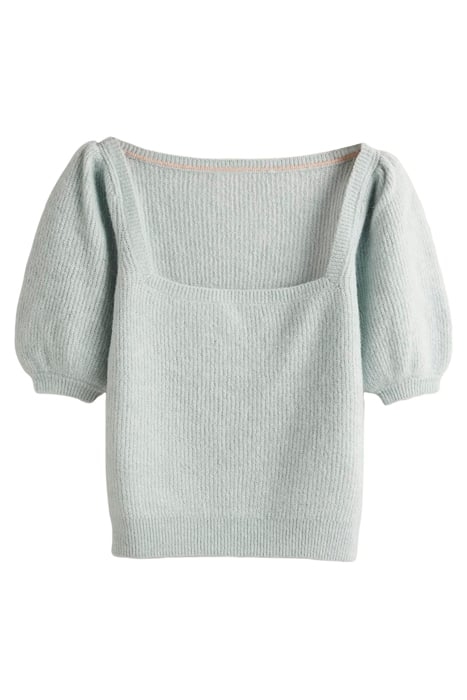 SQUARE NECK FLUFFY JUMPER BLU 6