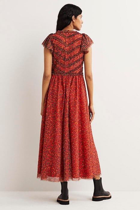 TULLE V-NECK MAXI PARTY DRESS BRD 2