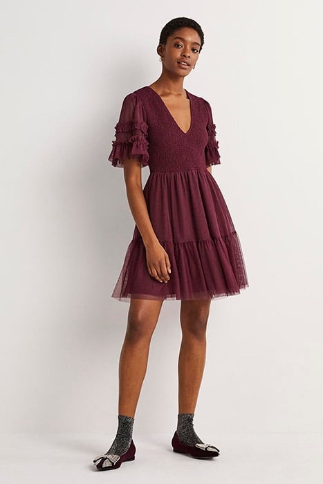 TULLE SMOCKED MINI PARTY DRESS DPR 4