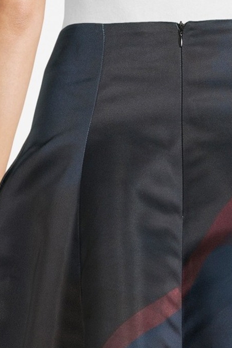 A-LINE MINI SKIRT BORDEAUX/NAVY 4