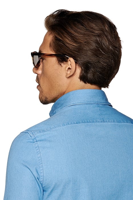 MID BLUE SLIM FIT SHIRT 6