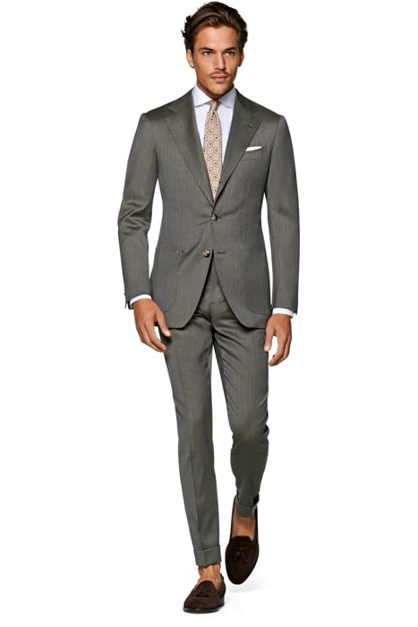 Green Herringbone Havana Suit 1