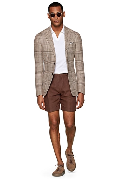 LIGHT BROWN CHECKED HAVANA BLAZER 1