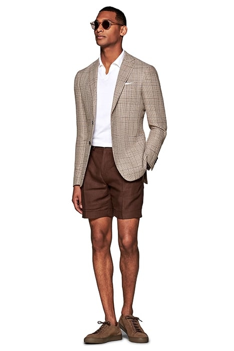 LIGHT BROWN CHECKED HAVANA BLAZER 5