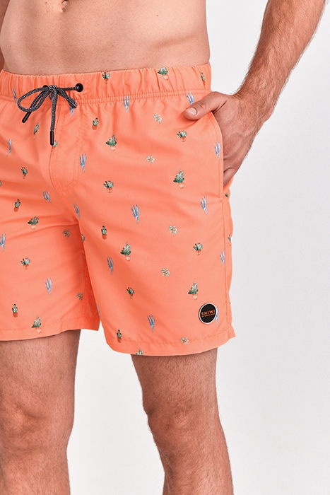 MEN SWIM SHORT OASIS MICRO PEACH NEON ORANGE 4