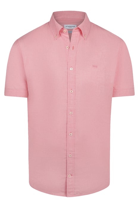 COTTON/ LINEN MINI HOUNDSTOOTH SHIRT S/S RF CORAL RED 1