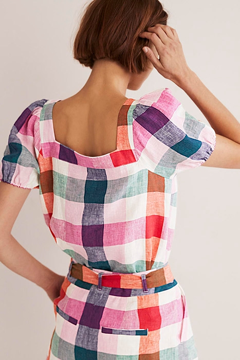 SQUARE NECK LINEN TOP IVO 2