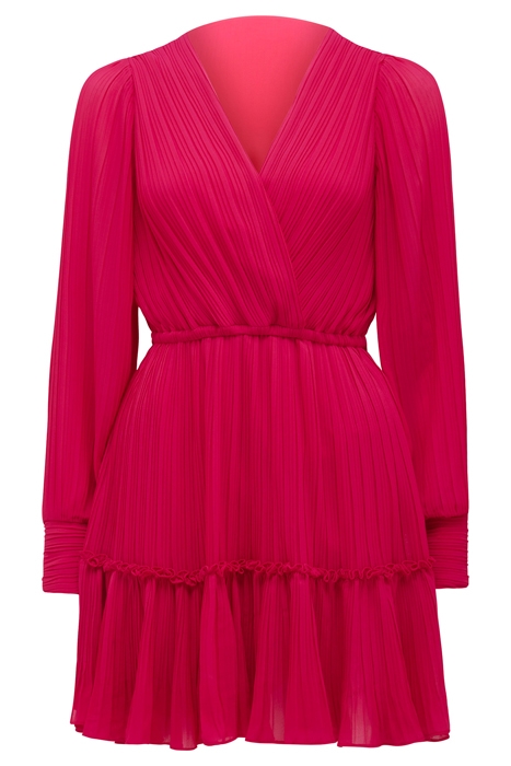 PARIS PLEAT MINI DRESS BRIGHT ROSE 6