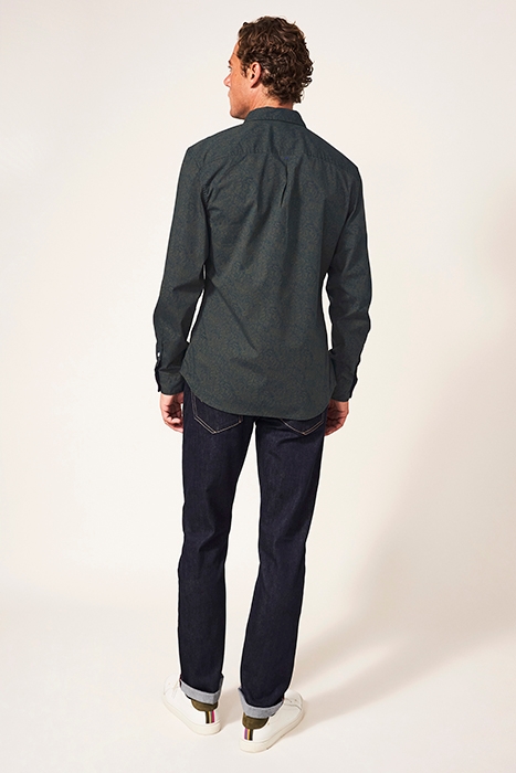 PARTY BOW TIE PRINTED SHIRT DARK GREEN 3