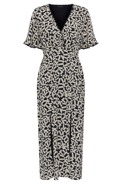 HELENA RICK RACK TRIM NAVY/CREAM DRESS UTILITY BLUE/ CLASSIC 1